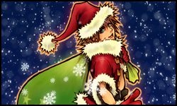 Sora in a special Christmas wallpaper